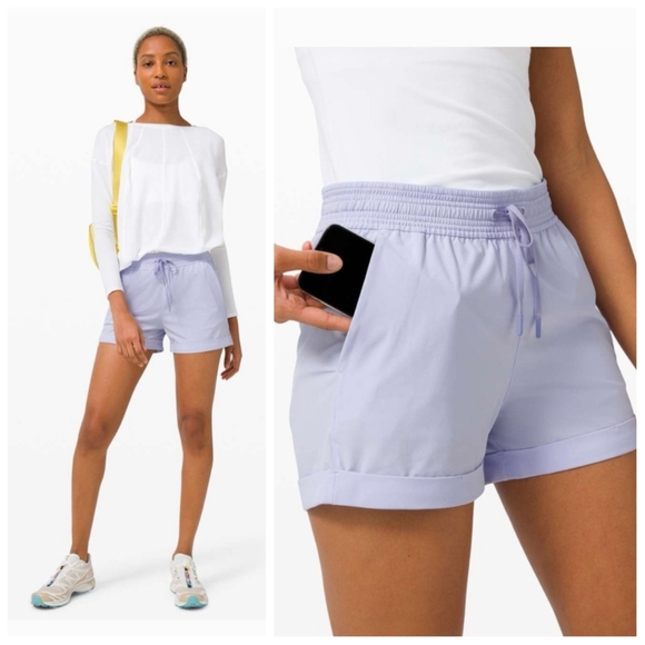 lululemon athletica Pants - Lululemon Spring Break Away Shorts 4 Way Stretch 3" Inseam Women's 8 Lavender